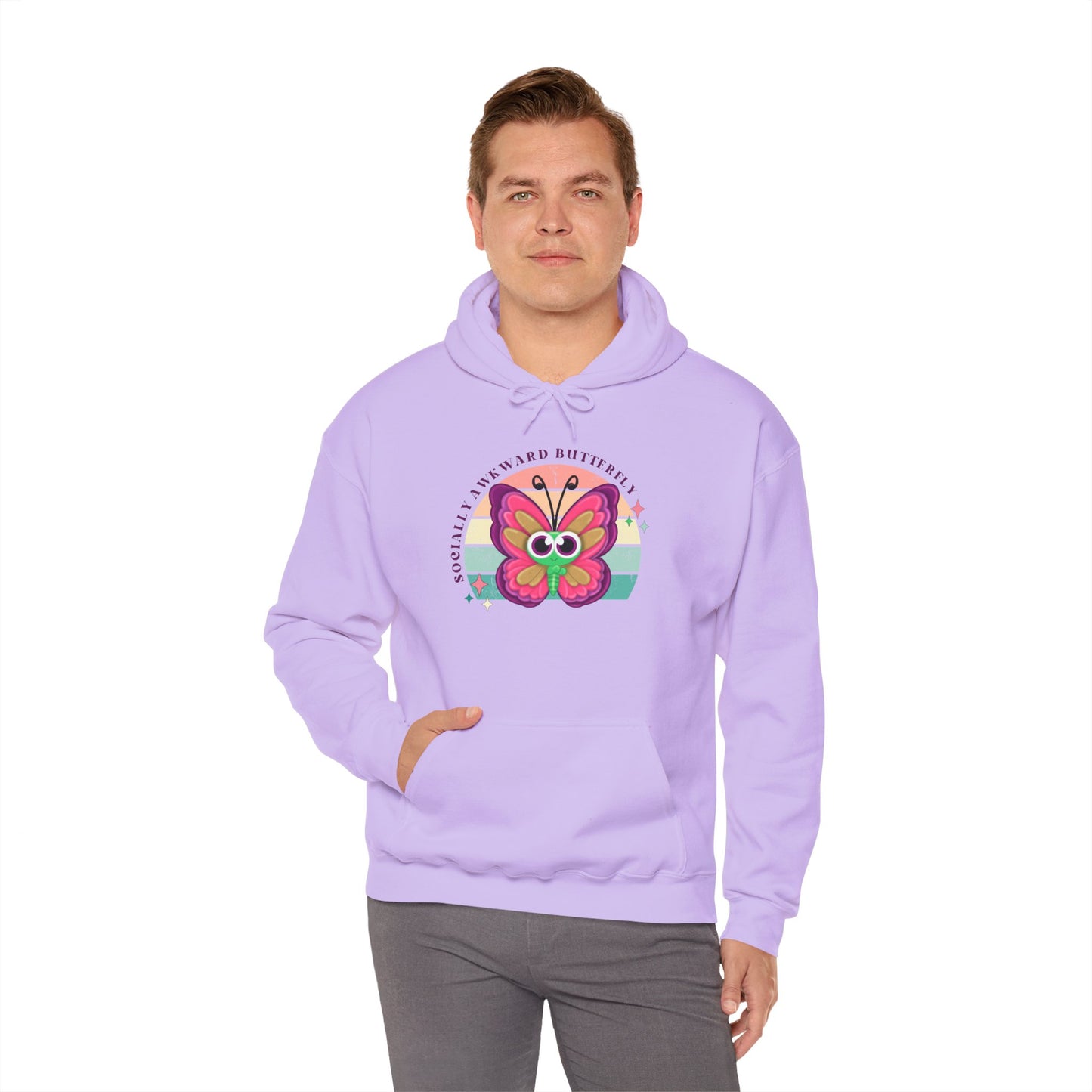 Socially Awkward Butterfly Hoodie, Introvert Gift, Funny Sweatshirt, Shy Personality, Humor Jumper, Anti Social Shirt