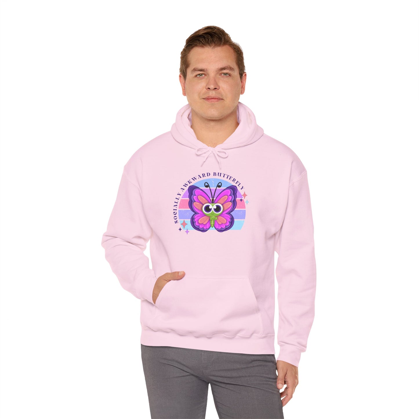 Socially Awkward Butterfly Hoodie, Introvert Gift, Funny Sweatshirt, Shy Personality, Humor Jumper, Anti Social Shirt