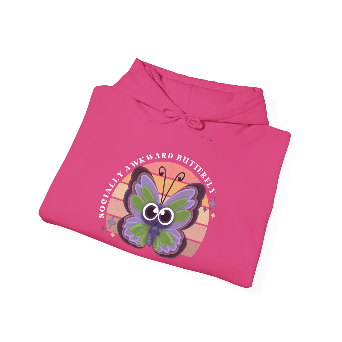 Socially Awkward Butterfly Hoodie, Introvert Gift, Funny Sweatshirt, Shy Personality, Humor Jumper, Anti Social Shirt