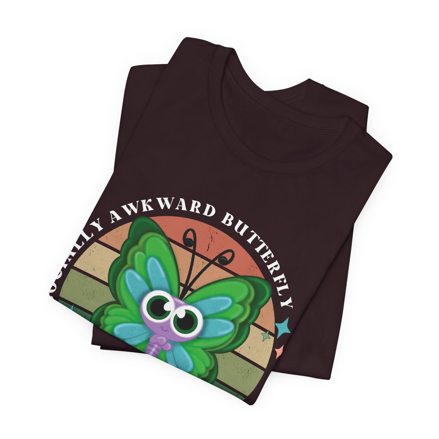 Socially Awkward Butterfly Unisex Tee, Introvert Meme Shirt, Funny Graphic Tee, Sarcastic T-Shirt, Humorous Top, Hilarious Quote Tee